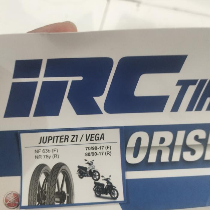 PAKETAN BAN LUAR IRC JUPITER Z1/VEGA ZR UK 70/90-17 NF63/80/90-17 NR 78 TUBETYPE