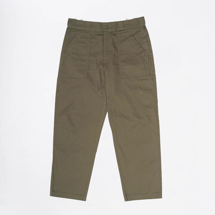 DICKIES LONGPANTS FATIGUE HARRINGBONE GREEN ARMY