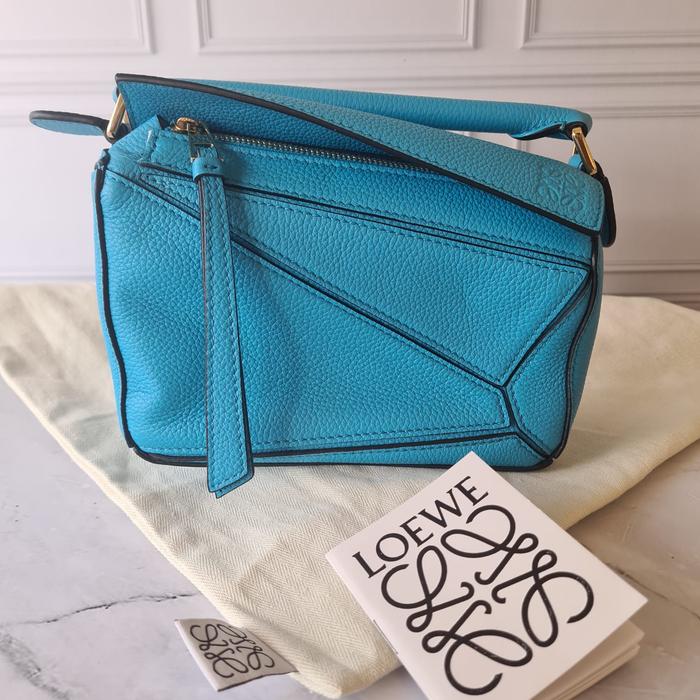 Loewe Mini Puzzle Blue Bag