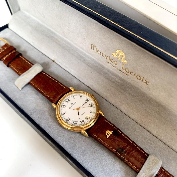 SUPER MULUS ! jam tangan vintage maurice lacroix quartz original swiss ETA emas gold mulus mint jadu