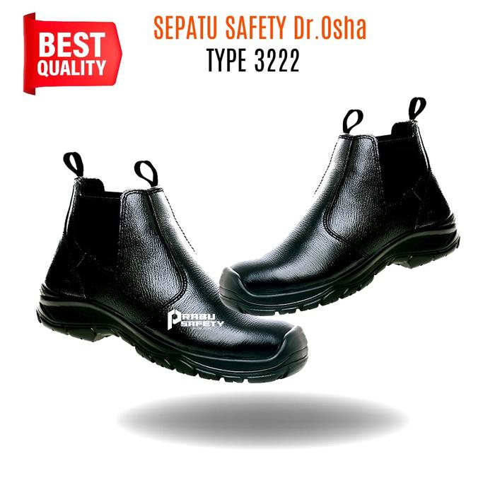 Jual Sepatu Safety Dr.Osha Type 3222 Hitam - Safety Shoes Dr.Osha Original