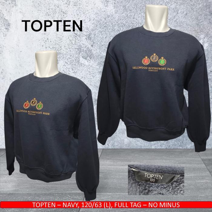 CN TOPTEN Navy/Crewneck TOPTEN Original/ TOPTEN Original - Bekas