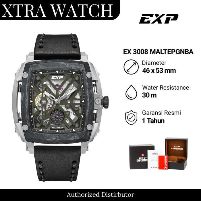 JAM TANGAN PRIA EXPEDITION EXP 3008 / E3008 ORIGINAL AUTOMATIC - BLACK GREEN