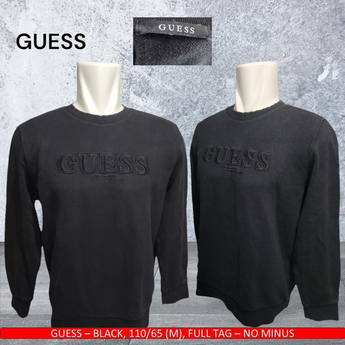 CN Guess Original/Crewneck Guess/CN Guess Hitam/Crewneck Guess - Bekas