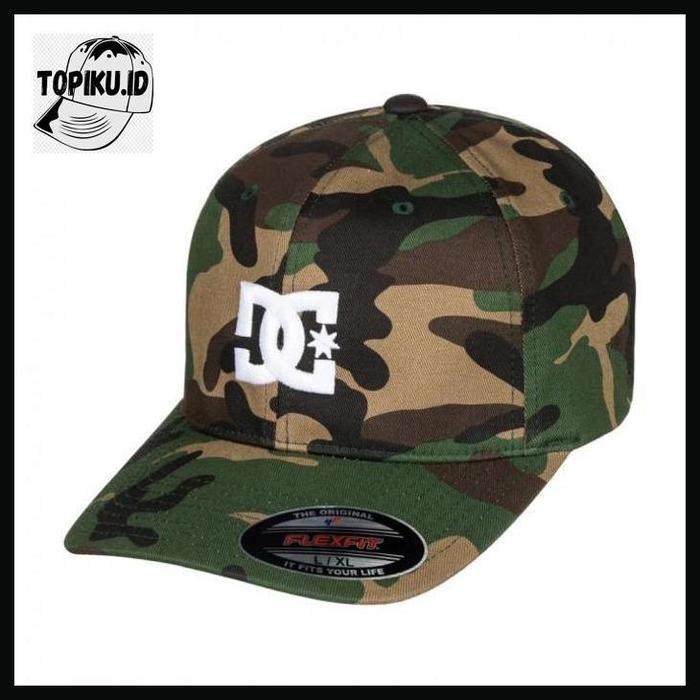 TOPIKU.ID Topi Dc shoes STAR FLEXFIT HAT Cap Camo Original