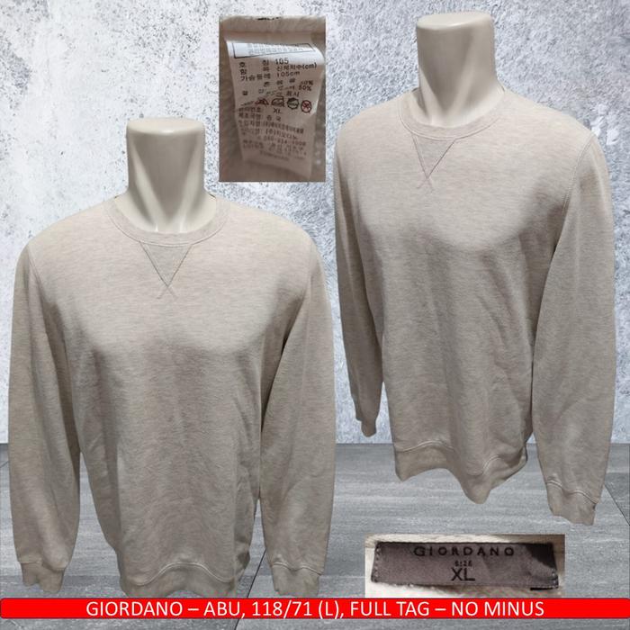 Crewneck Putih Misty Giordano Original/Giordano CN Putih Misty- Second