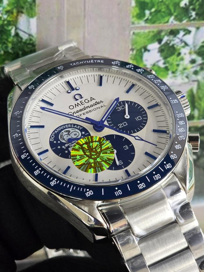 Jam Tangan Chrono Aktif Pria Rantai Stainless Premium / Jam Tangan Cowok Speed Master Komplit Termur