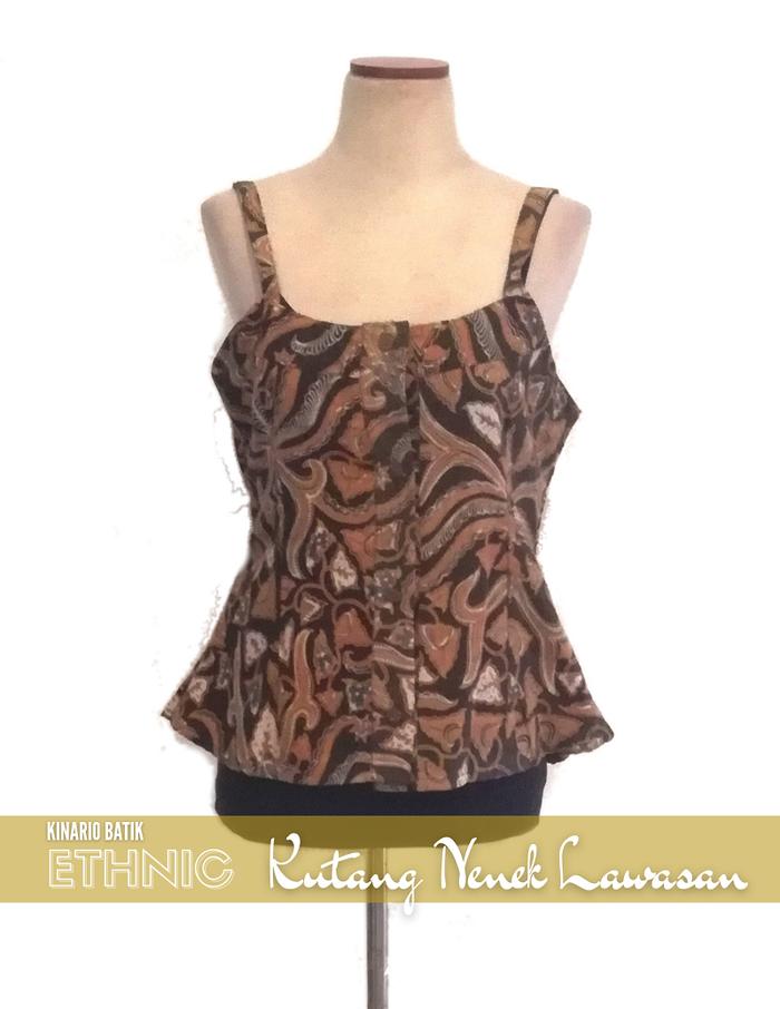 Tank Top wanita Kinario Kutang Nenek Batik Tulis Cap Lawasan Jogjaan