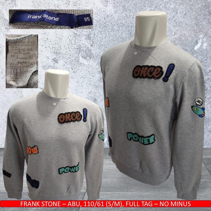Sweater Grey Frank Stone Original, Crewneck Abu Frank Stone - Second