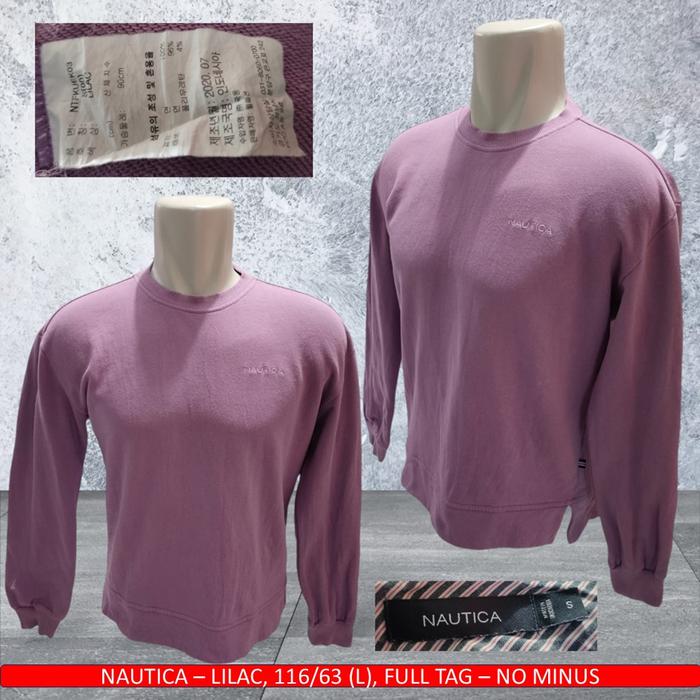 Sweater Ungu Nautica Original, Crewneck Ungu Original Nautica - Second