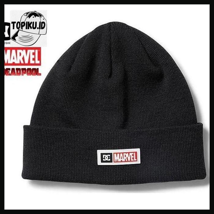 TOPIKU.ID Topi Dc Shoes Marvel Deadpool X Dc Beanie Original