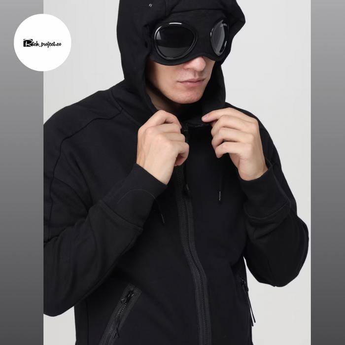CP Company Google Sweatshirt Hoodie Black