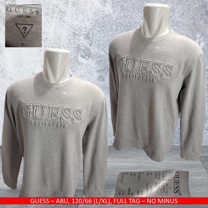 Sweater Abu Guess Ori, Sweater Crewneck Abu Guess - Thrift/Second
