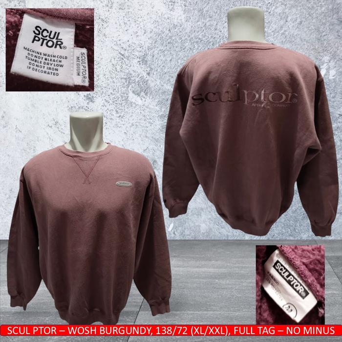 Jaket Sweater Crewneck SCUL PTOR Original, SCULPTOR ORI, Taro - Bekas