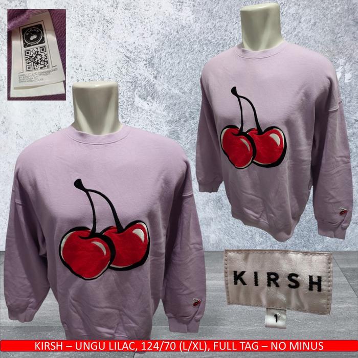 Sweater Crewneck Ungu Kirsh Original/Kirsh Wanita Original/Kirsh,Bekas