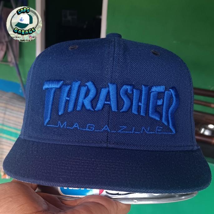 Topi Sb Skate Snapback Hat Hats Cap Caps Thrasher Magazine Authentic Original