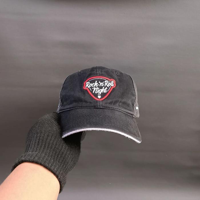 Topi Simple Caps Unisex Pria Wanita MLB WHITE SOX ROCK AND ROLL Night Hitam Original