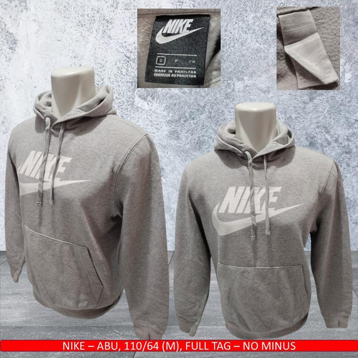 Jaket Sweater Hoodie Abu, Nike Original/Hoodie Nike Big Logo - Bekas