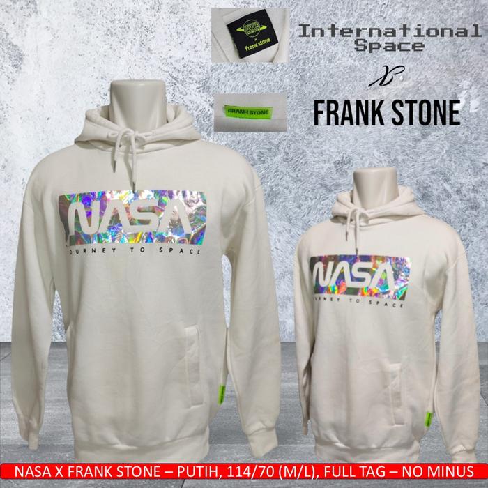 CN Nasa Ori/CN Frank Stone Original/Crewneck Nasa/Crewneck Putih-Bekas