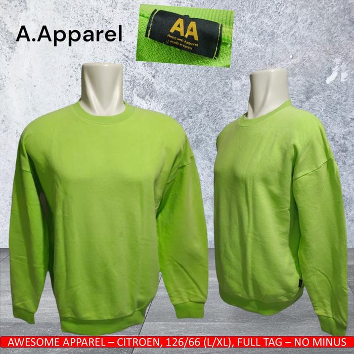 Crewneck Polos Hijau / CN Polos Apparel / CN Awesome Apparel - Bekas