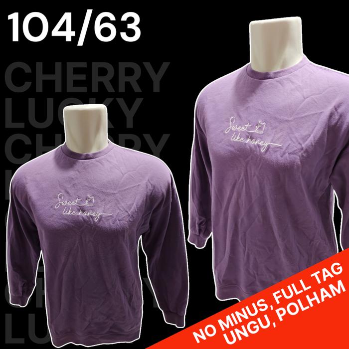 Sweater Ungu Polham/Crewneck Polham Original/CN Ungu Polham Ori,Second