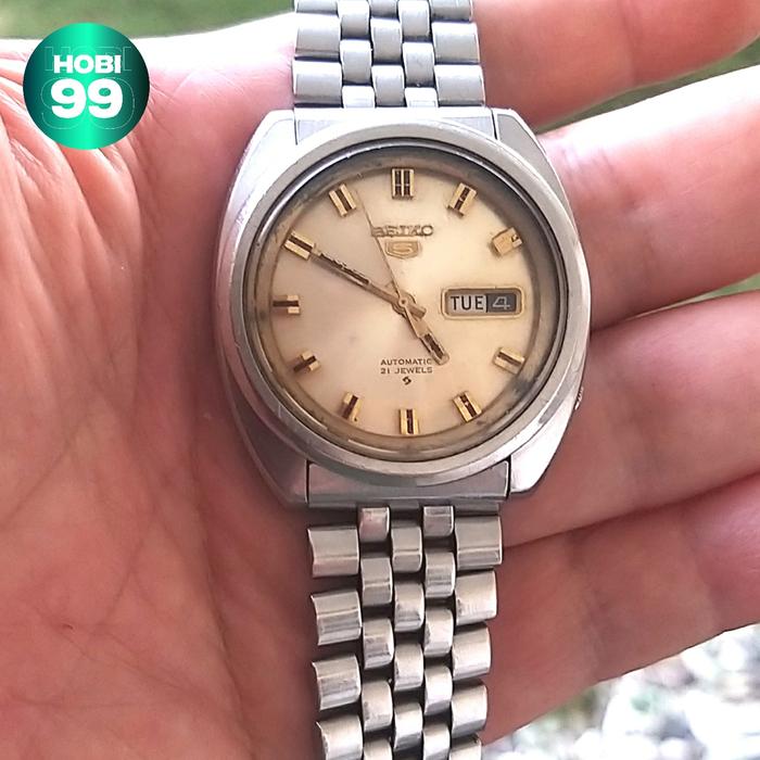 Jam tangan Seiko 6119-7183/1972/JDM/Full Original/ 38 mm/Ivory dial/Index balok/Normal n Akurat/Rare