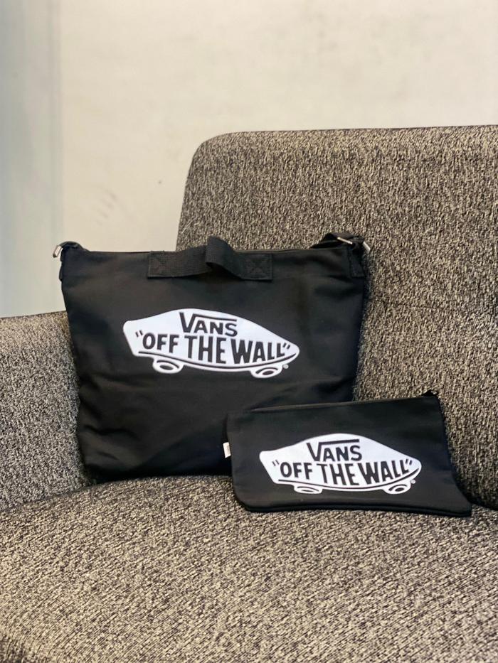 VANS TOTEBAG 2IN BLACK FREE POUCH ORIGINAL