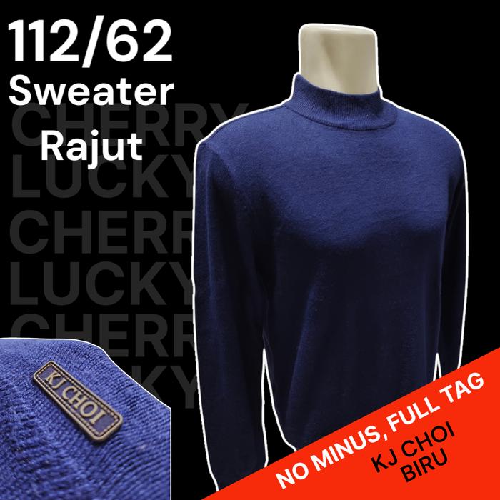 Sweater Rajut Biru Kj Choi /Sweater Biru KJ CHOI Oroginal - Second