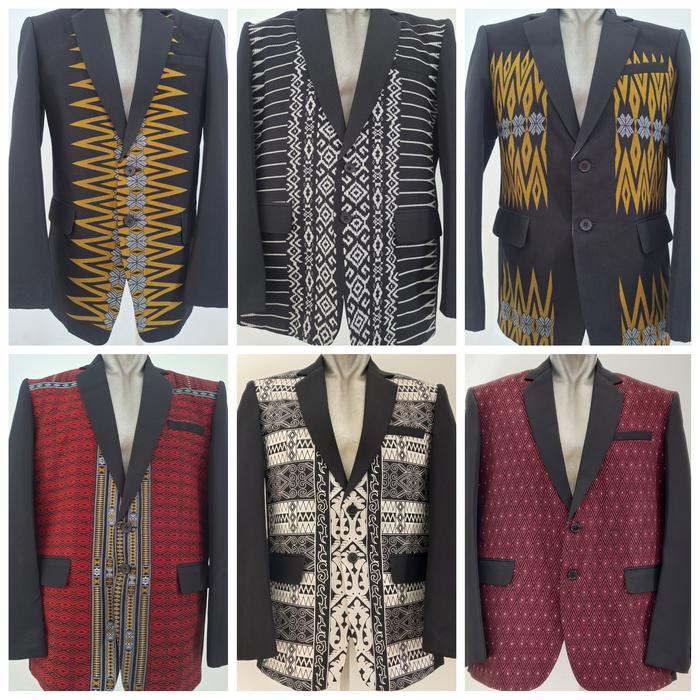 Jas ulos Sumatera / Jas formal ulos full lapis / Jas motif ulos kombinasi superblack / Jas ulos pria