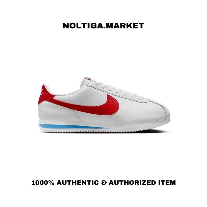 Nike Cortez White Varsity Red Blue Original Resmi