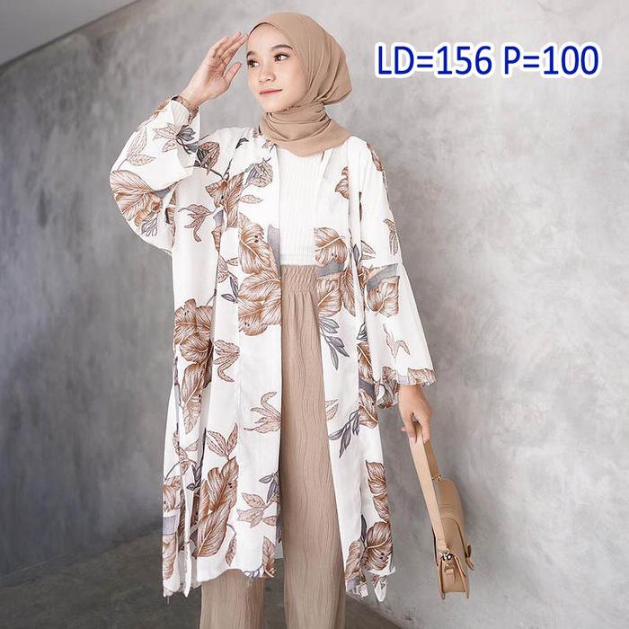 OUTER JUMBO, LD 156. LONG FLORIST CARDI, MIDI, BIG SIZE. XXXXL. SIFON