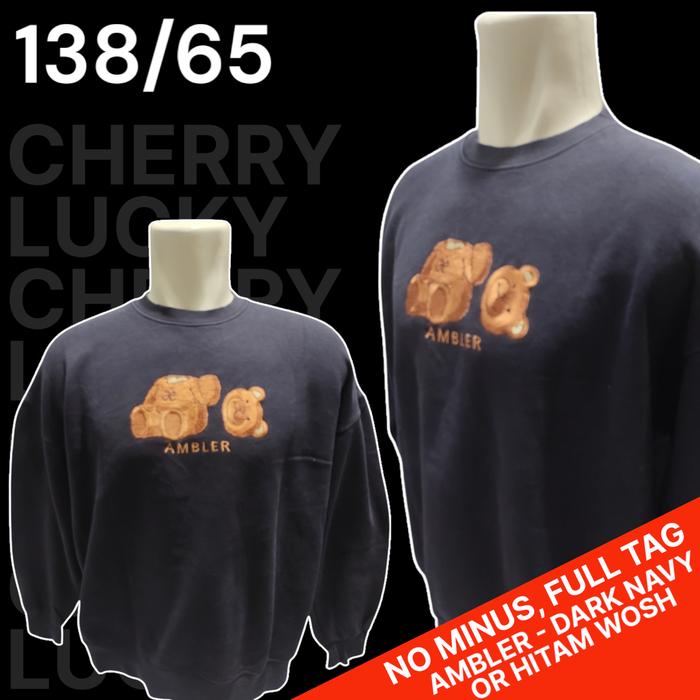 Sweater Hitam AMBLER PARIS Original/CN Hitam Wosh AMBLER Ori, Second