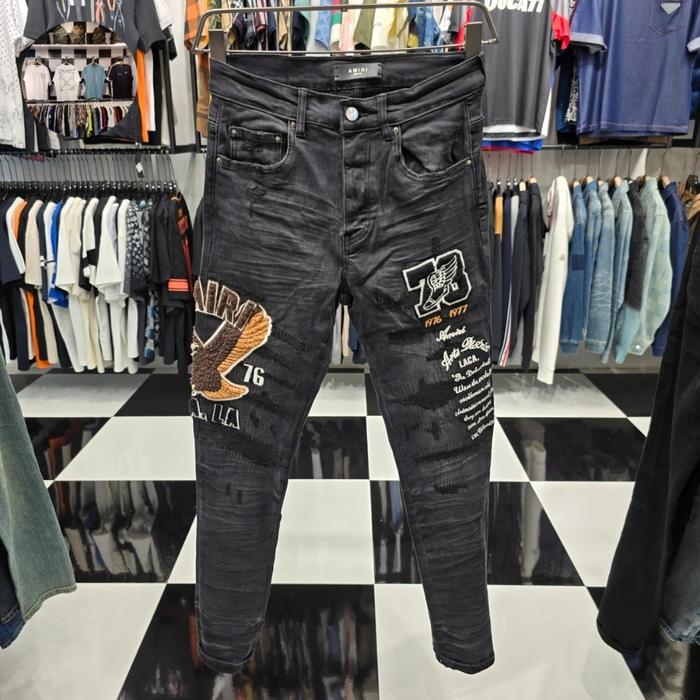 celana skinny amir logo-applique skinny jeans HQ Best import kn
