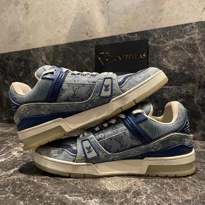 LOUIS VUITTON TRAINER BLUE DENIM SNEAKER