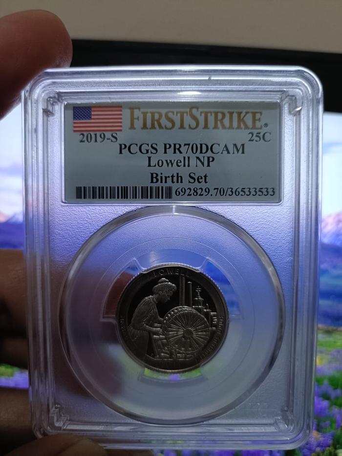 Koin 25 Cent Lowell NP Birth Set 2019 - First Strike PCGS PR70 Cam - bukan perak silver