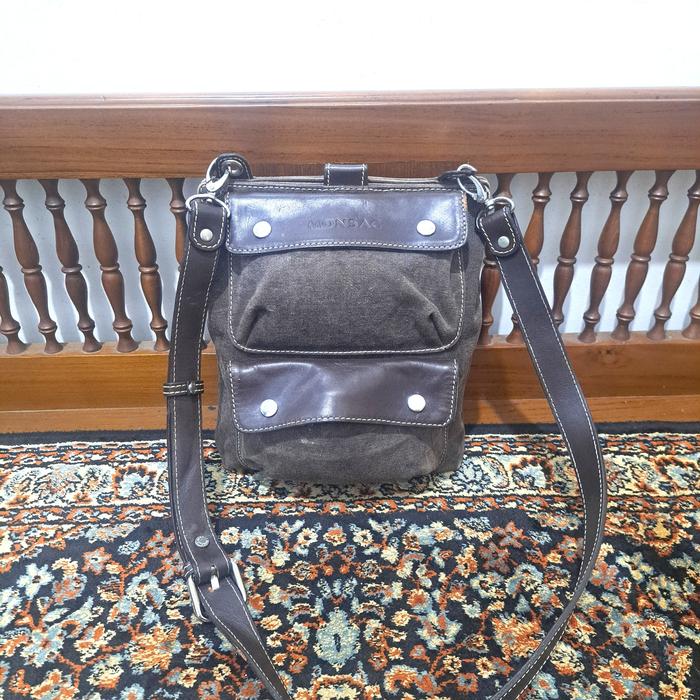tas sling bag monsac denim mix kulit