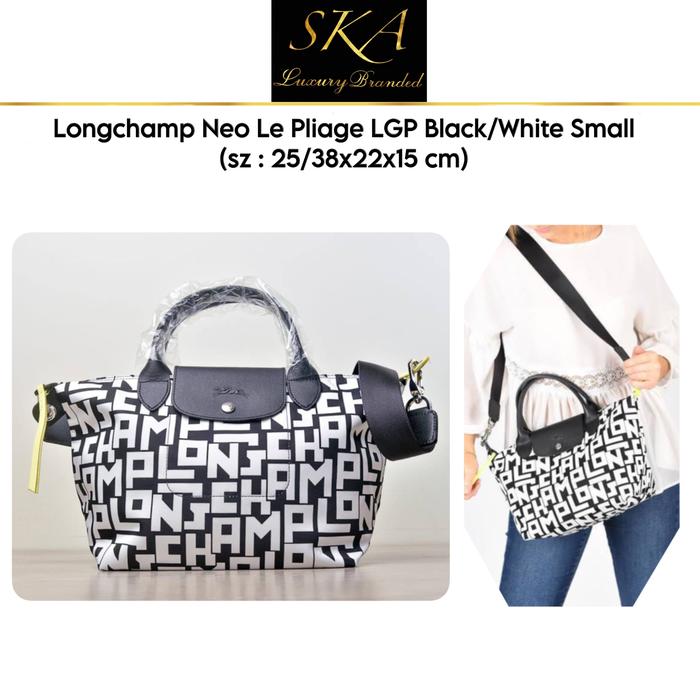 Longchamp Neo Le Pliage LGP Black/White Small