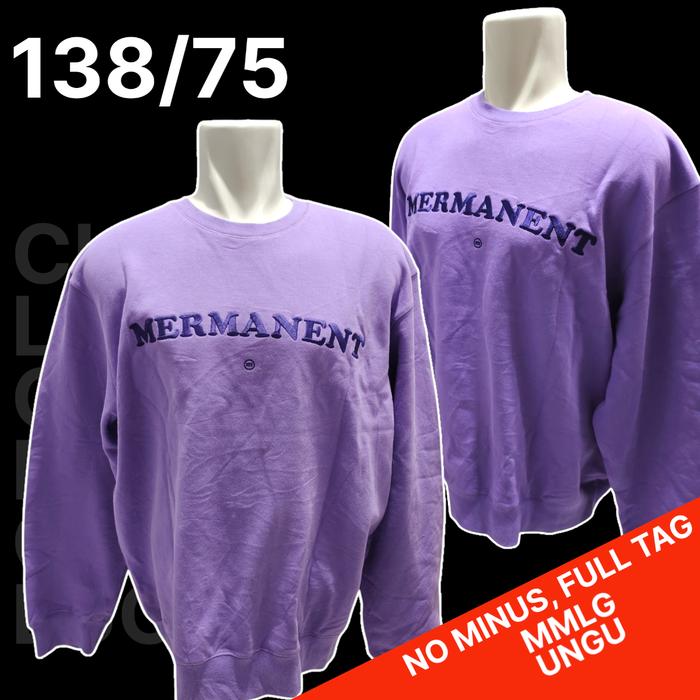 Sweater Ungu MMLG Original /CN Ungu Mmlg Ori/Crewneck MMLG Ori, Second