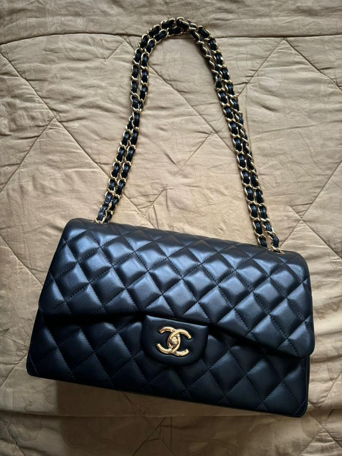 Chanel Classic Black Lambskin Authentic