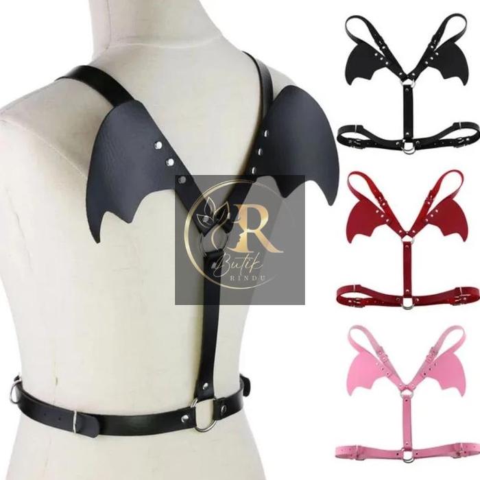 Promo BUTIK RINDU (DEVIL) BodyBelt harness rompi aksesoris fashion hallowen metal punk kostum cospla