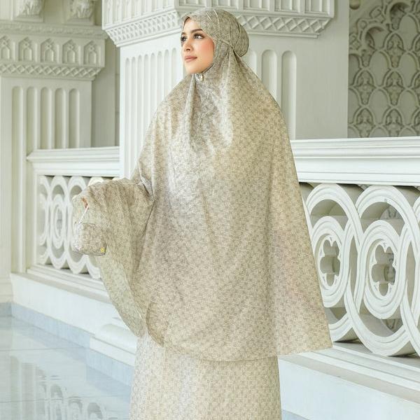 Mukena BUTTONSCARVES Monogram Mini Capsule Prayer Robe - Khaki