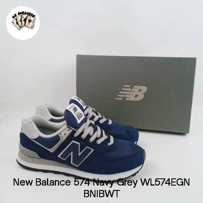 Sepatu New Balance 574 Navy Grey WL574EGN 100% New BNIB