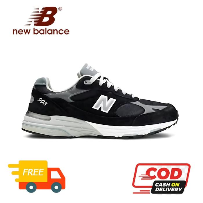 SEPATU NB NEW BALANCE 993 BLACK GREY 100% BNIB