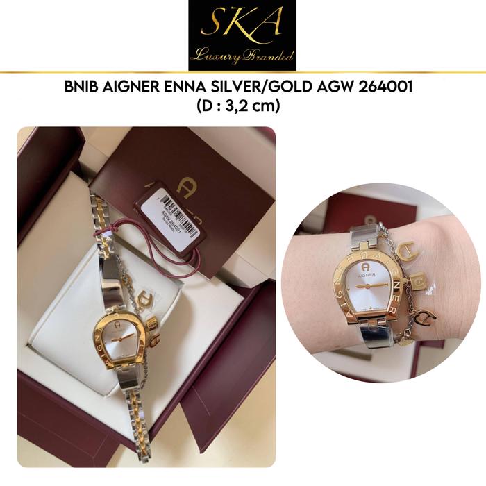 Aigner Watch Authentic Enna Silver / Gold AGW 264001