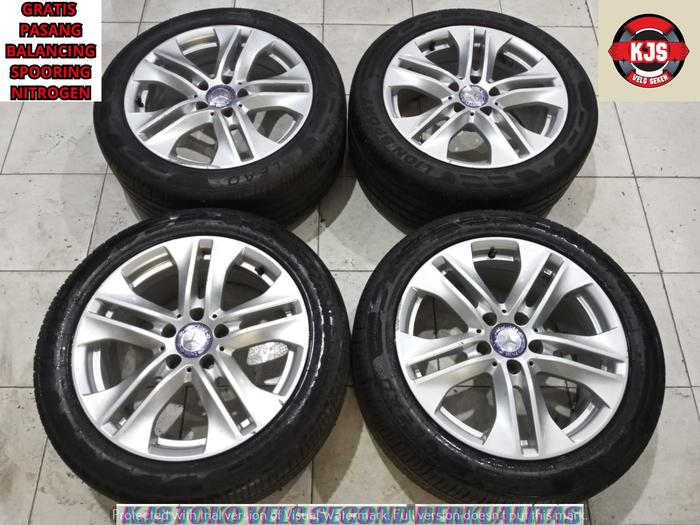 READY STOK VELG OEM MERCY RING 17 PCD 5X112 SILVER + BAN 245 40 R17 PAS BUAT MERCY TIGUAN AUDI CAMRY
