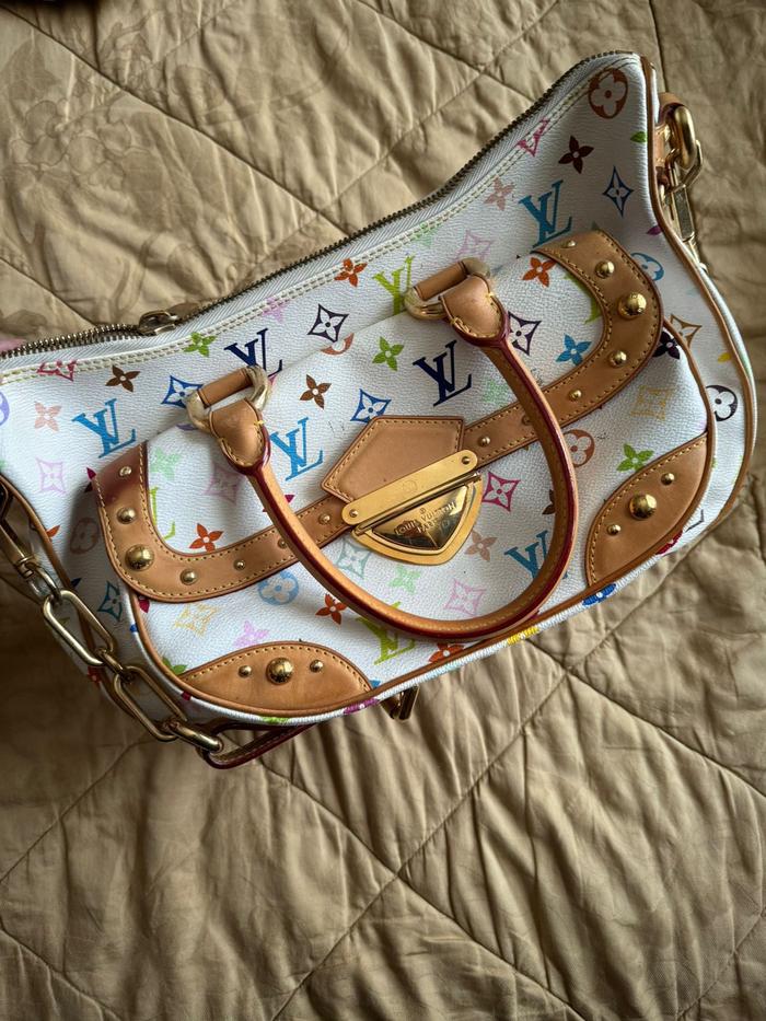 LV White Monogram Multicolor Rita Authentic