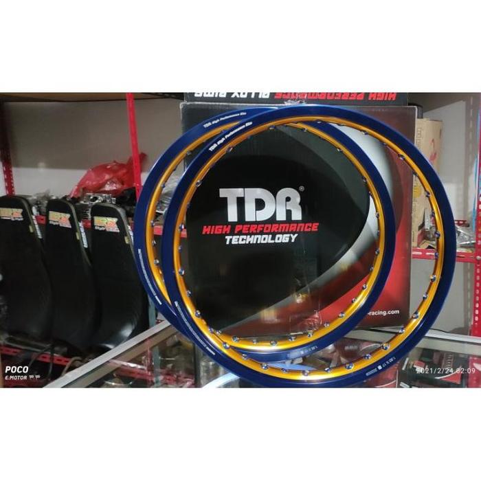 Velg TDR 2 Tone 160 dan 185 Blue Gold