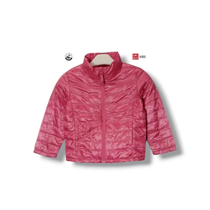 UNIQLO Kids UL Ultra Light Down Jacket Bulang Pink Size 110 fit 3-4 thn (P45xL38) Jaket anak remaja 