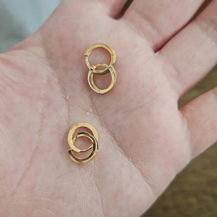 anting jepit bulat emas asli 700 70% 16K 1 gram 1 gr 1gr gold