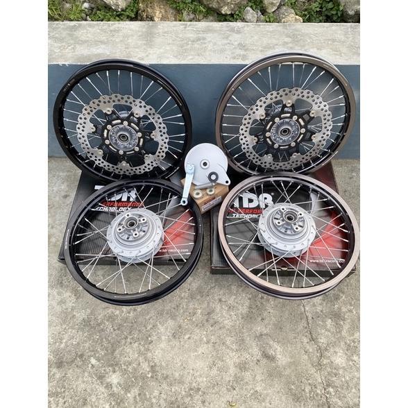 paket velg set pelek TDR hitam set tromol KLX dtracker cjdw belakang tromol RX king original set pnp